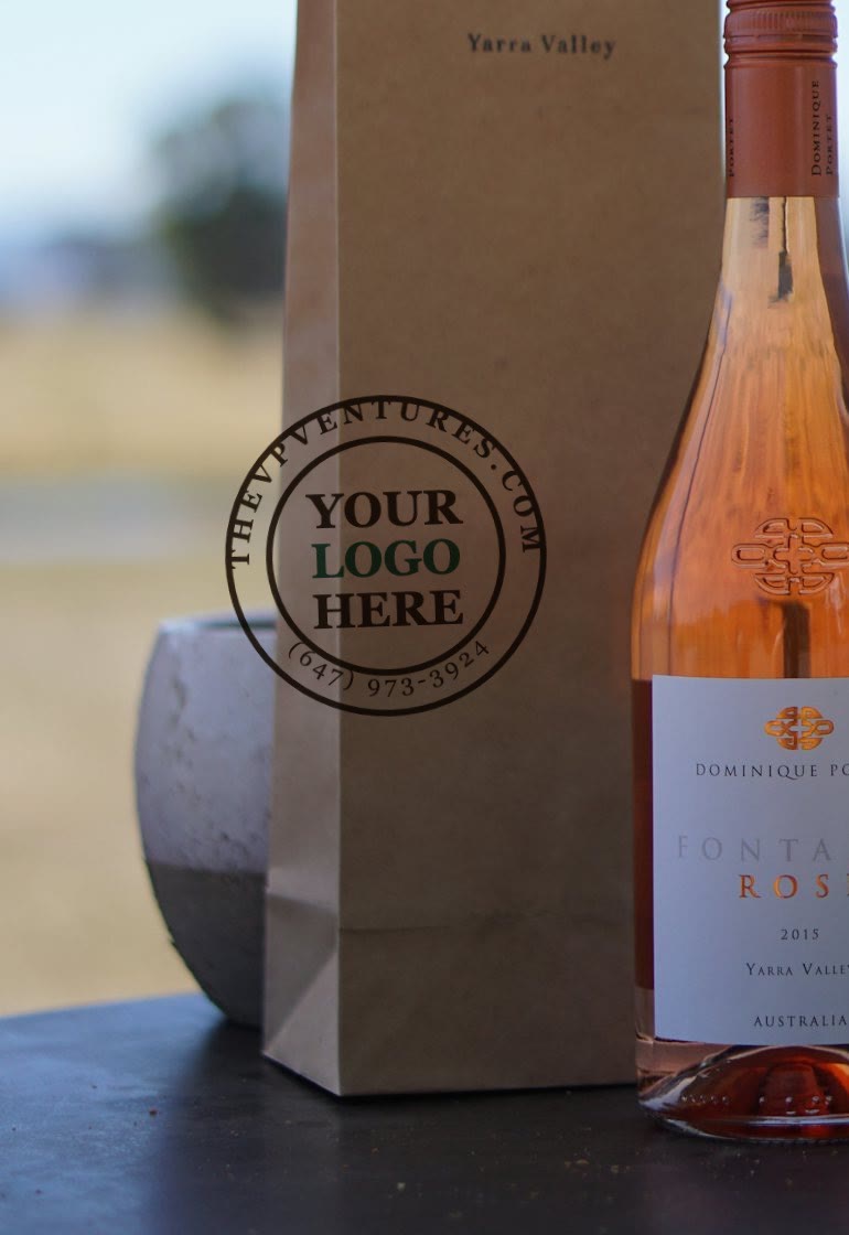Gift and bottle bags with printed sample branding
